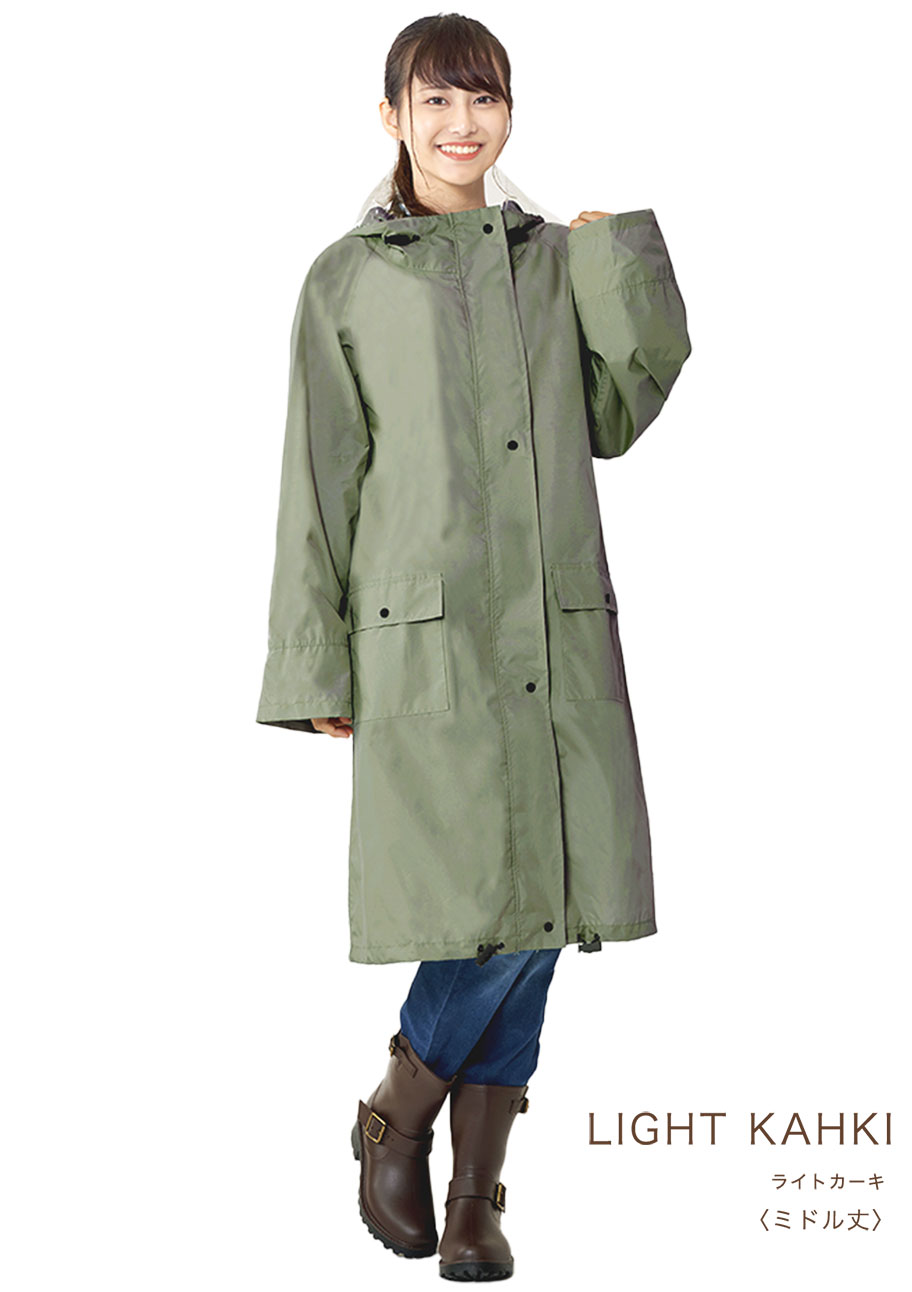 レインコート 自転車 レディース ロング おしゃれ ミドル 防水 撥水 リュック対応 軽量 シンプル 無地 フード 通学 通勤 無地 透明窓 カッパ M L da001 |  | 13