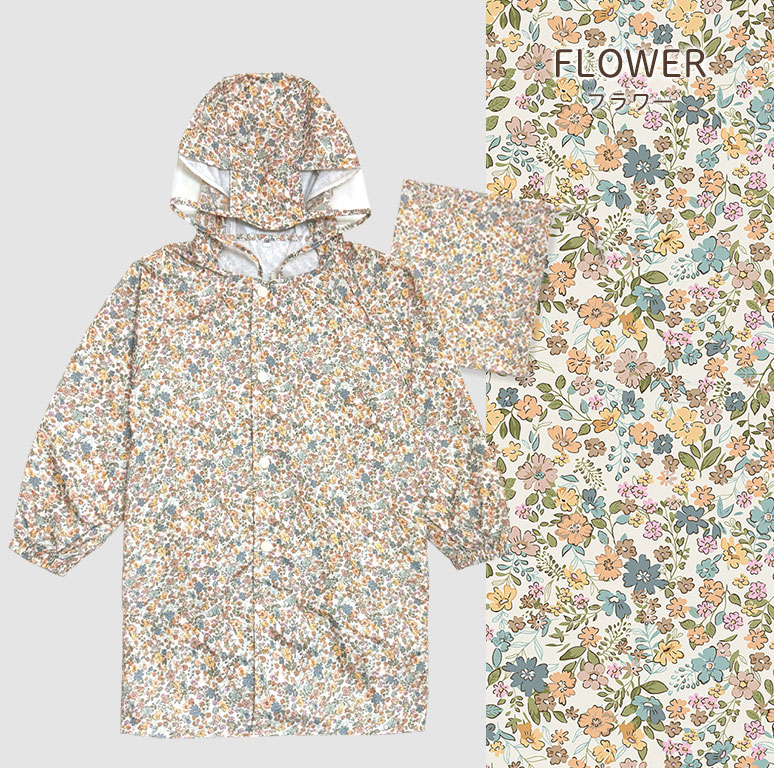 レインコート キッズ ベビー 女の子 男の子 リュック対応 撥水 反射テープ付 収納袋付 子供 かわいい おしゃれ 雨 雪 入園 da007 |  | 10