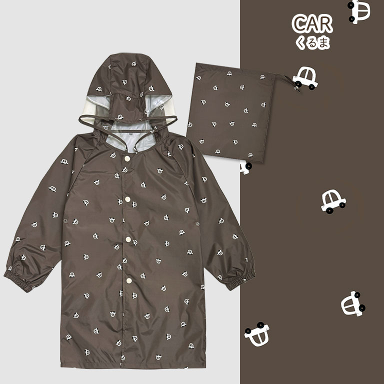 レインコート キッズ ベビー 女の子 男の子 リュック対応 撥水 反射テープ付 収納袋付 子供 かわいい おしゃれ 雨 雪 入園 da007 |  | 14