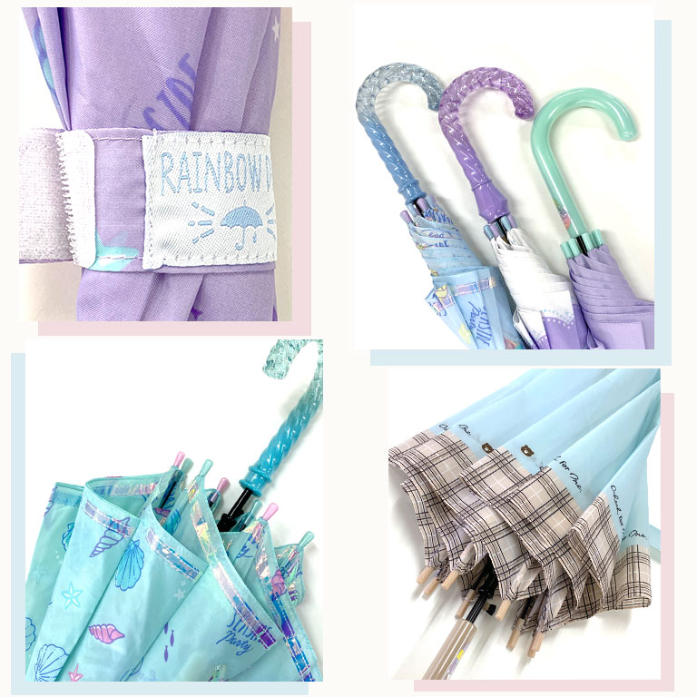 傘 キッズ 子供用 女の子 かさ かわいい  おしゃれ 雨具 雨 雪 小学生 可愛い グラスファイバー骨 ジャンプ ワンタッチ 丈夫  親骨55cm da045 |  | 14