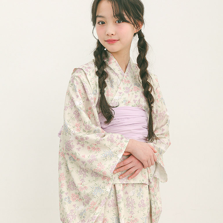 浴衣 子供 セパレート 女の子 3点セット 2way 古典 帯 セット