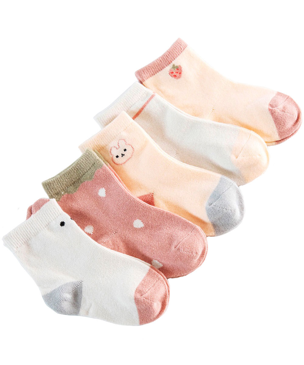 靴下 キッズ 女の子 男の子 可愛い 5足組 ソックス アニマル柄 幼稚園 保育園 プチプラ 13cm〜16cm対応 ds031 |  | 01