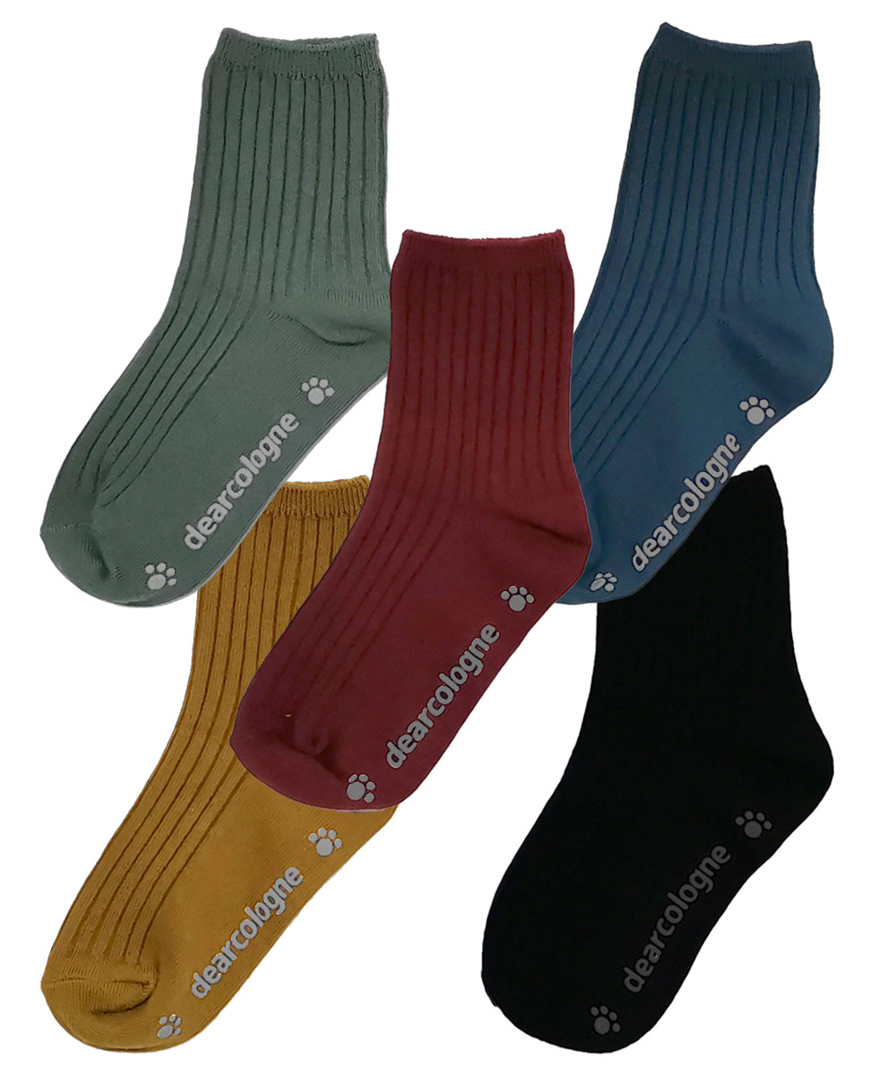 靴下 キッズ 5足組 セット レディース ソックス リブソックス くつ下 丈夫 リブ シンプル おしゃれ 無地 クルー丈 男の子 女の子 綿 返品不可 ds032set5 |  | 06