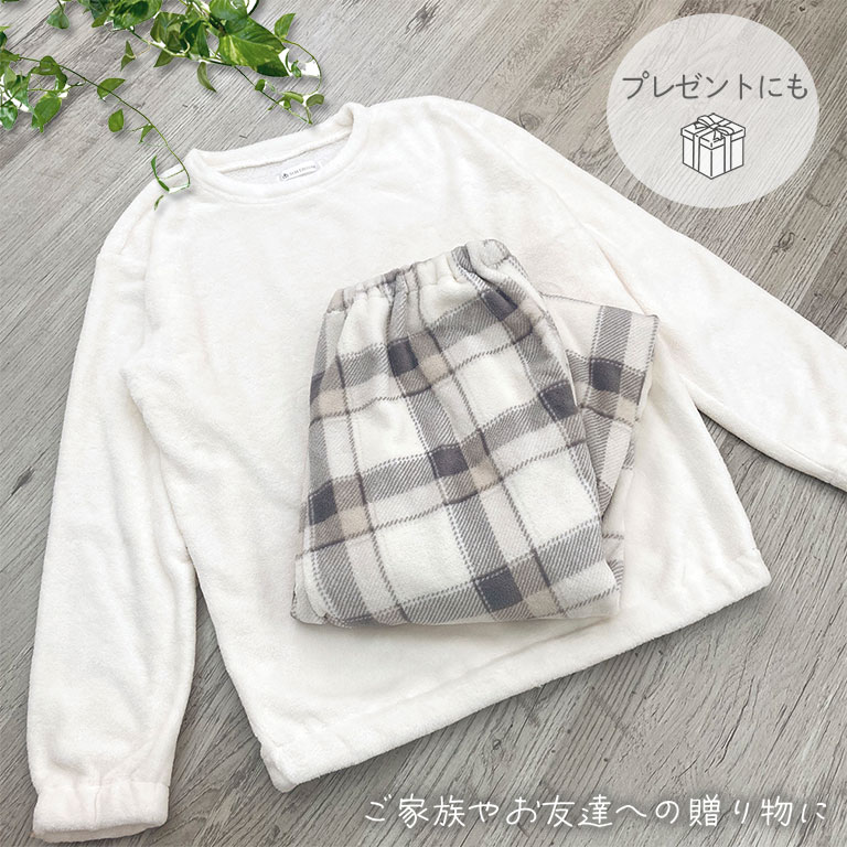 ルームウェア レディース 冬 上下セット もこもこ パジャマ かぶり 長袖 着る毛布 温かい あったかい 防寒 部屋着 かわいい  dw014 ws |  | 23