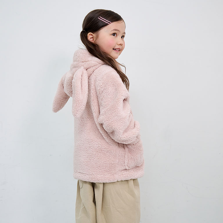 耳付き パーカー もこもこ 冬 キッズ ベビー ふわふわ くま うさぎ アニマル フード ボア 子供 子ども アウター 女の子 男の子 dw024 |  | 13