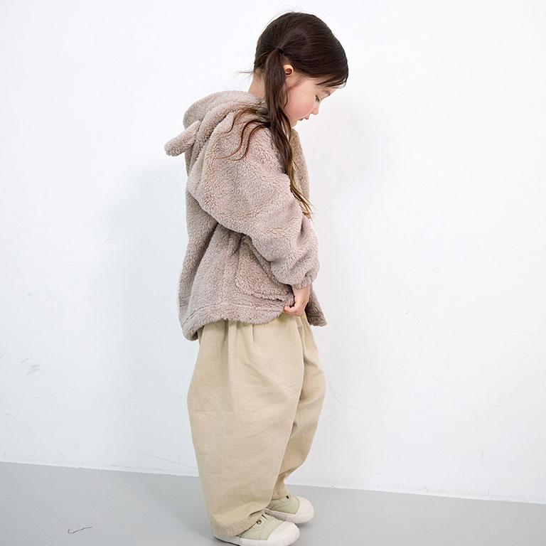 耳付き パーカー もこもこ 冬 キッズ ベビー ふわふわ くま うさぎ アニマル フード ボア 子供 子ども アウター 女の子 男の子 dw024 |  | 16
