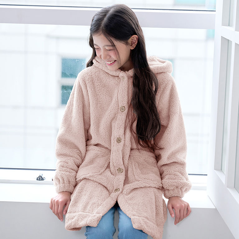 耳付き ルームウェア もこもこ 冬 キッズ ふわふわ くま うさぎ