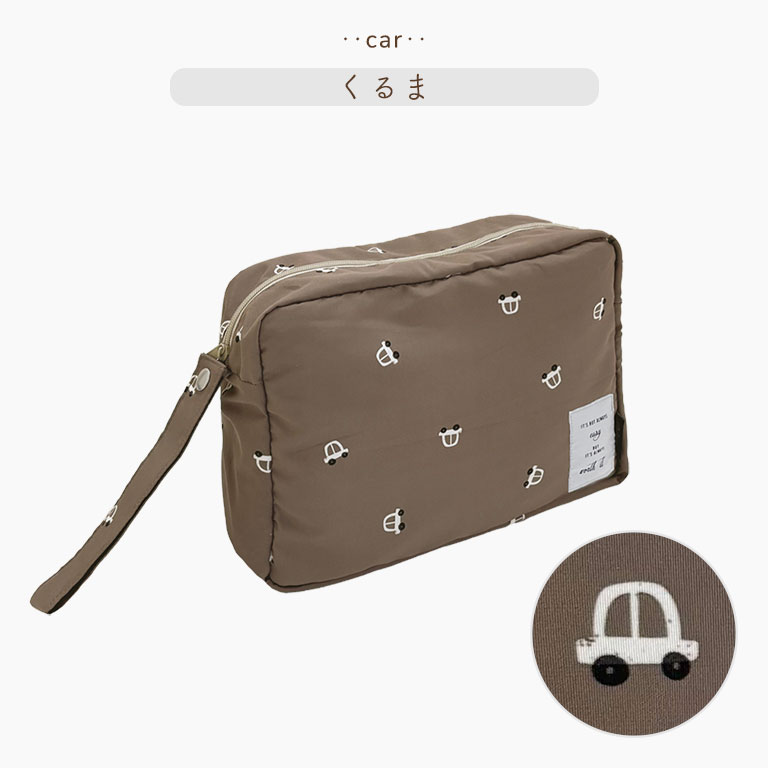 軽くてたっぷり入る！はっ水 おむつポーチ 大容量 撥水 軽量 赤ちゃん