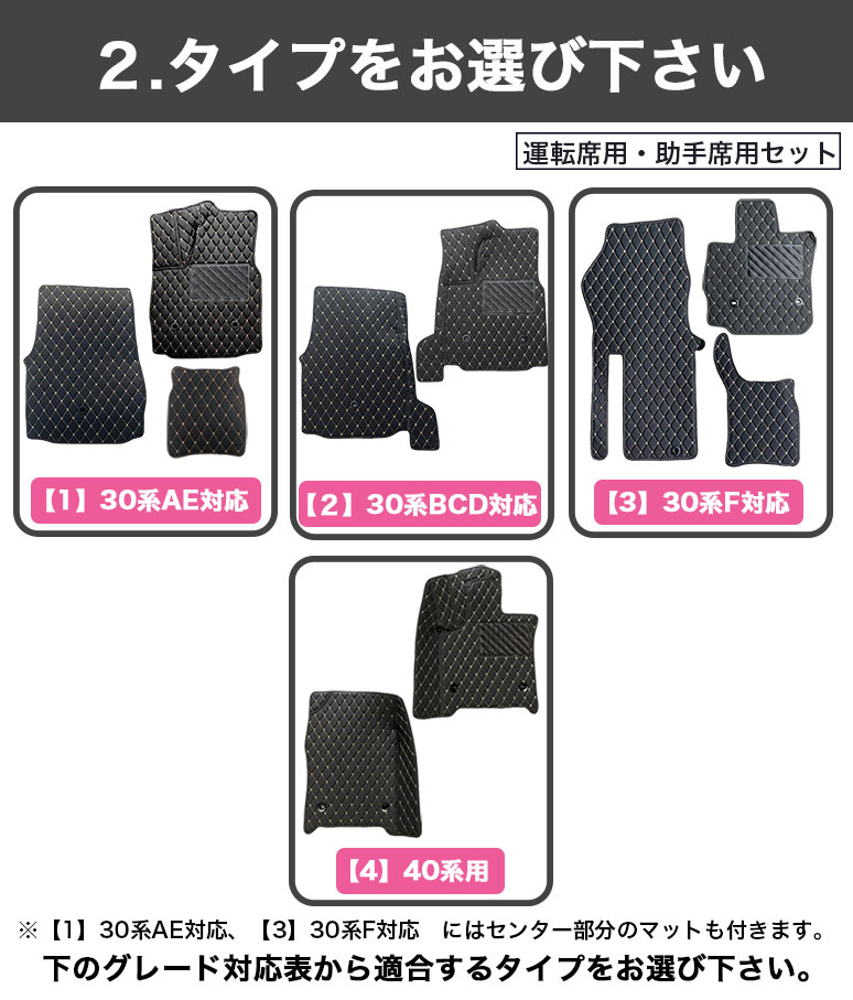 が購入できます アルファード フロアマット 30系 40系 運転席&助手席用 ヴェルファイア 7人 8人 前期 後期 新型 防水 車 マット高級 PVC ダイヤキルト 自動車マット fm004