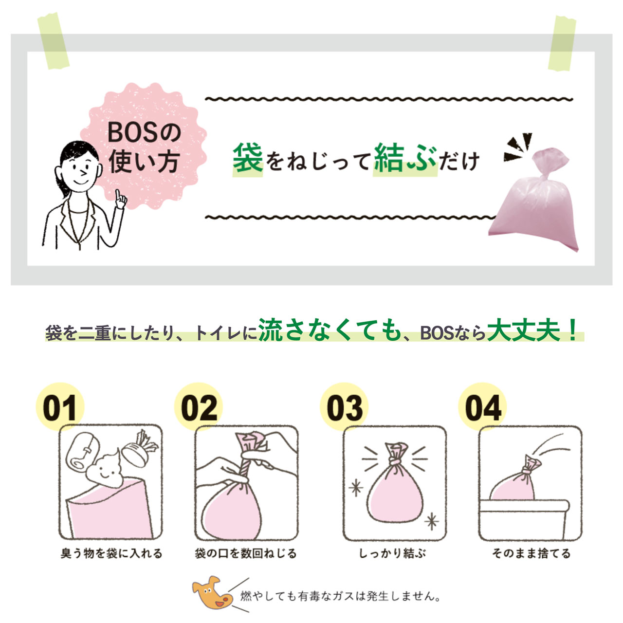 クリロン化成BOS うんちが臭わない袋