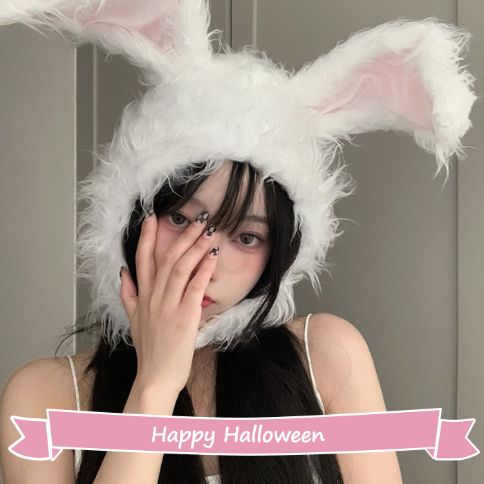 日本未発売】 ハロウィンコスプレ もふもふうさたんイースター 余興 かぶり物 動物 着ぐるみ アニマル 衣装 レディース グッズ コスチューム 兎  被り物 仮装、変装