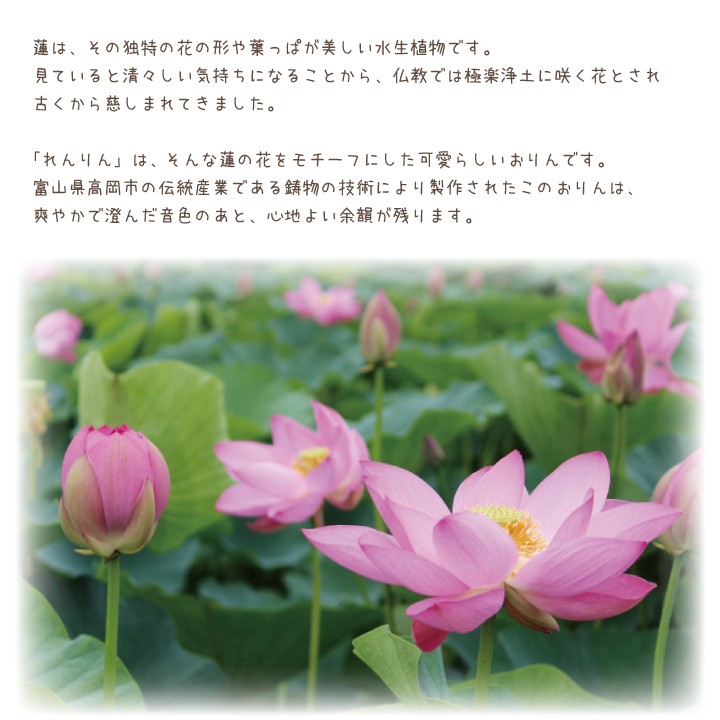 おりん 仏具 ミニ おしゃれ れんりん 蓮の花 ピンク 国産 : 手元供養の