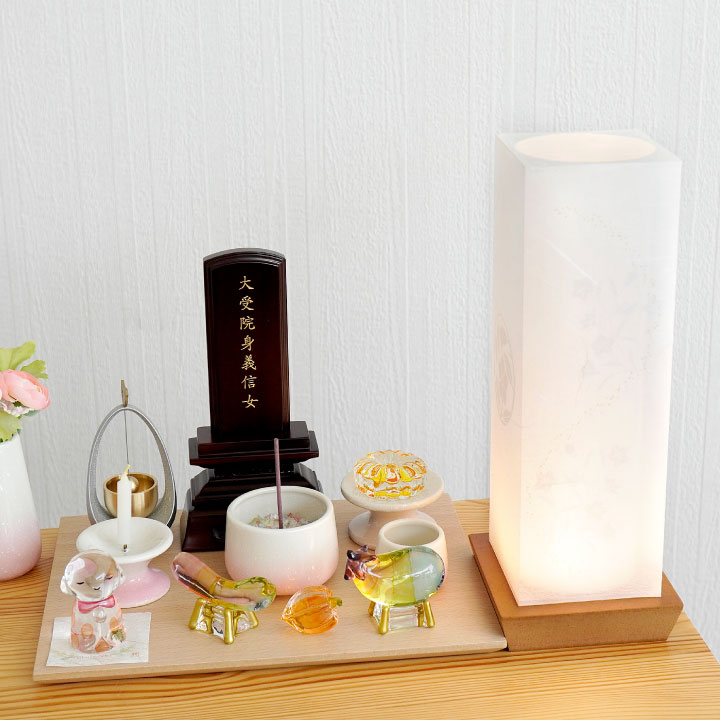 限定特価】盆提灯 和照灯 霞桔梗 1点 LED コードレス 盆ちょうちん