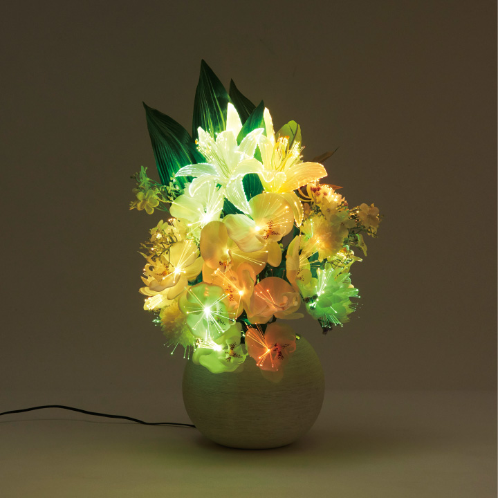 お供え LED 光触媒 ライト 造花 フラワー グランドルミナス 国産 除菌