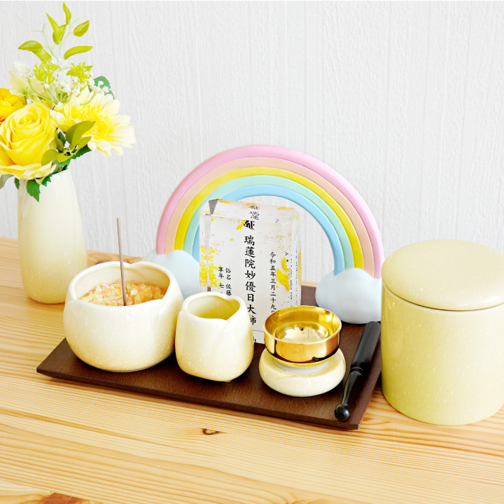 【希少・韓国伝統】陶器 置物 セット 子供・家族 縁起物 インテリア 大小ペア 仏具 虹の橋 オブジェ 陶器製 置物 特大 ラージ お供え 57-138 : 手元
