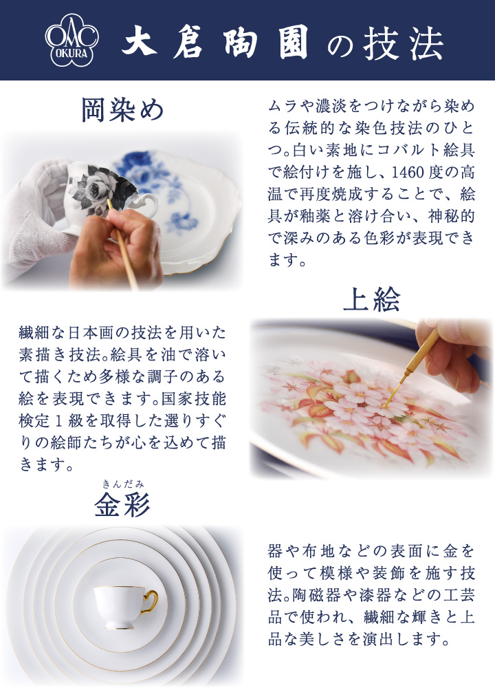 骨壷 国産 大倉陶園 桜 大 ブルー 最高級 分骨 納骨 陶磁器 日本製 絵