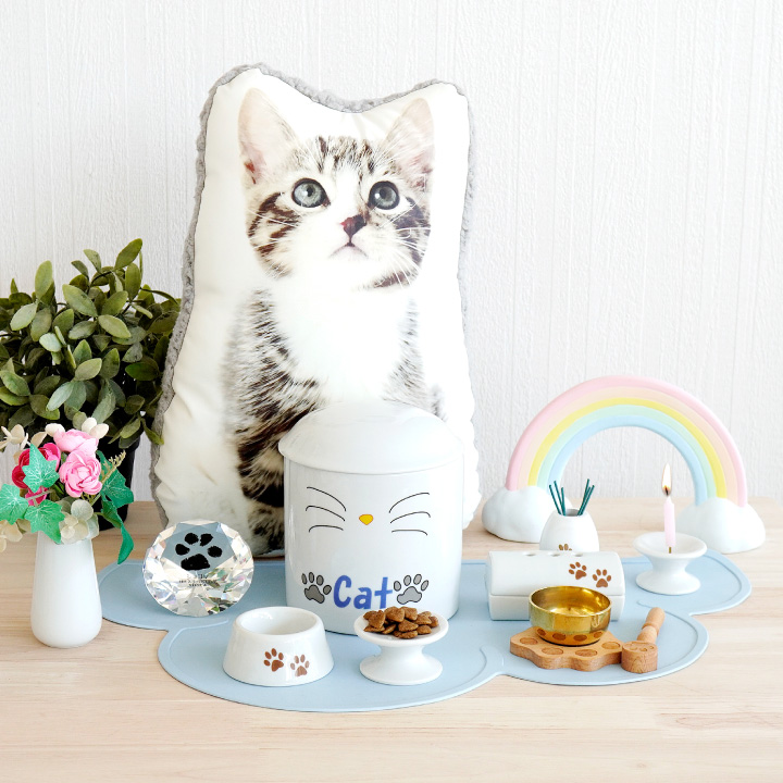 ペット骨壷 猫用 CAT 骨壷 4寸サイズ（直径12cm）ペット用骨壷 ねこ 猫