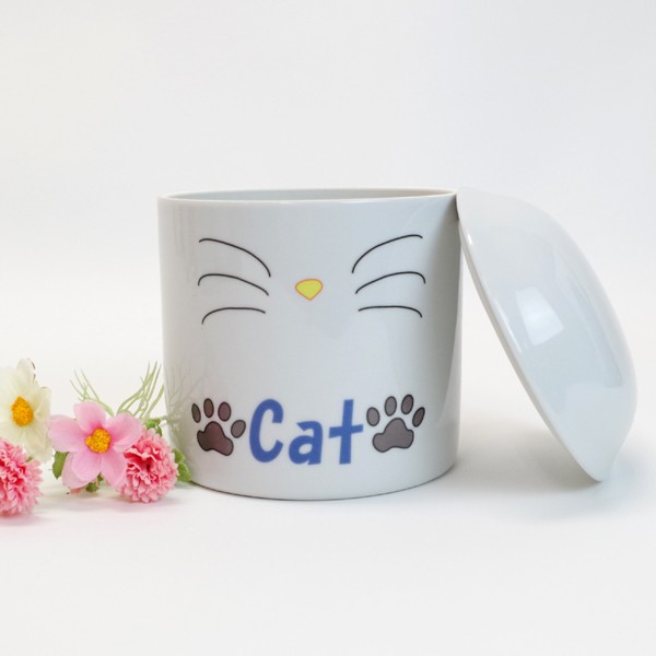 ペット 4寸 骨壷 ペット骨壷 猫用骨壷 CAT 猫 直径約12cm｜dearpet