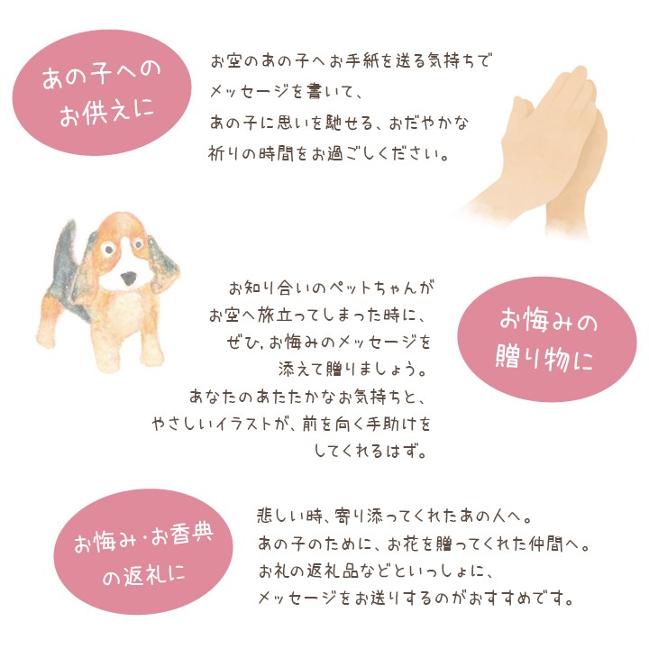 ペット お悔み 贈り物 お供え ギフト オリジナル 虹の橋 クッキー ポストカード セット 返礼品 虹の橋カード付 ネコポス送料無料 関連画像3