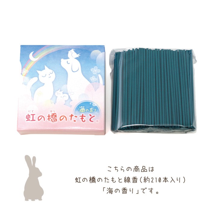お線香 煙が少ない ミニ寸 虹の橋のたもと 海の香り ペット仏具 線香 海 潮 ペット供養 お悔み 返礼品 微煙 贈り物 ネコポス対応 関連画像3