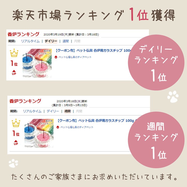 ペット仏具 香炉用ガラスチップ 100g 全8色 虹 香炉 香炉石 香炉灰 線香立て レッド ピンク オレンジ イエロー ホワイト ブルー グリーン ネコポス送料無料 関連画像1
