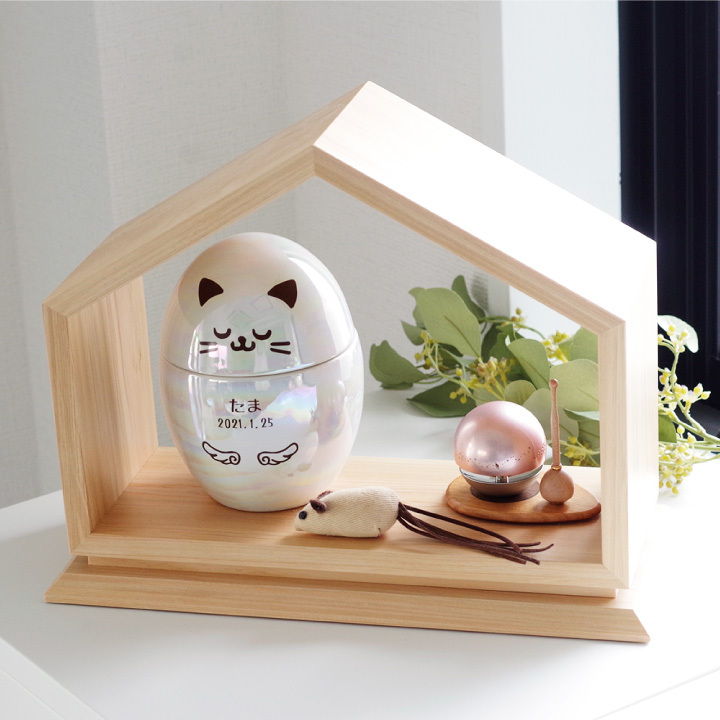 【推し】 ペット仏壇 ヒノキの 仏壇 おうち型 木製 おしゃれ かわいい 【L2277505492】 (14900円)