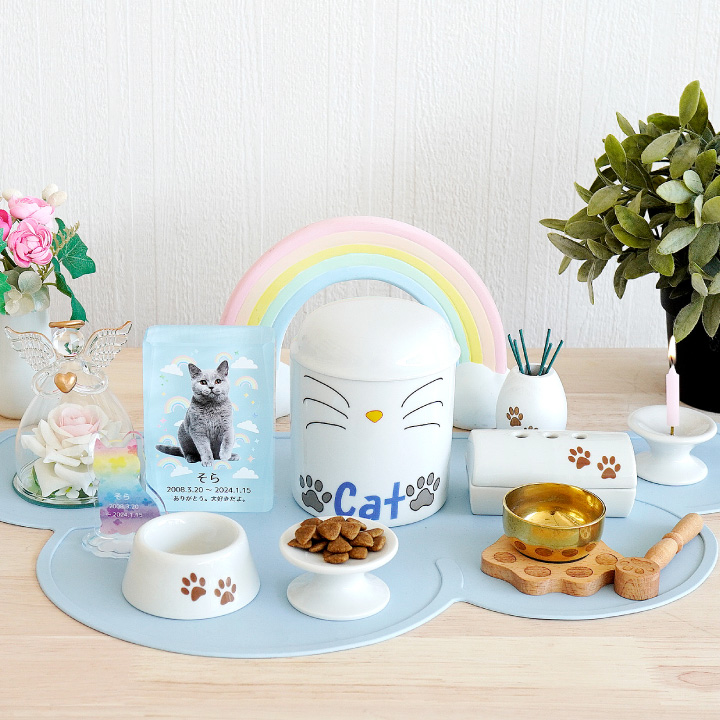 ペット骨壷 猫用 CAT 骨壷 3寸サイズ(直...の詳細画像3