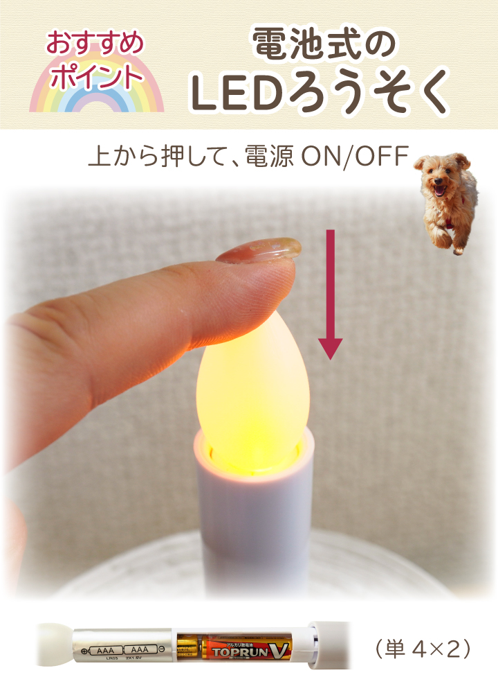 ペット LED ろうろく 単品 ※提灯は付属し...の詳細画像2