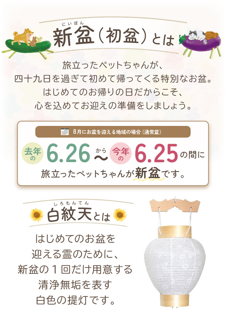 ペット 盆提灯 新盆用 初盆 白紋天 提灯 L...の詳細画像2