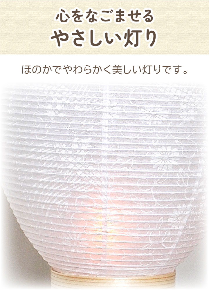 ペット 盆提灯 新盆用 初盆 白紋天 提灯 L...の詳細画像3