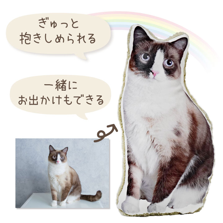 ペット 写真で作る メモリアル クッション もこもこ A3 40cm以内 かわいい オーダー mc 関連画像2