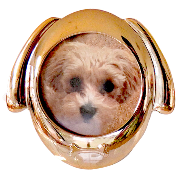 ペット仏具 いぬ ねこ メタル フォトフレーム 写真立て かわいい 犬 猫 フォトスタンド 金属製 ゴールド シルバー