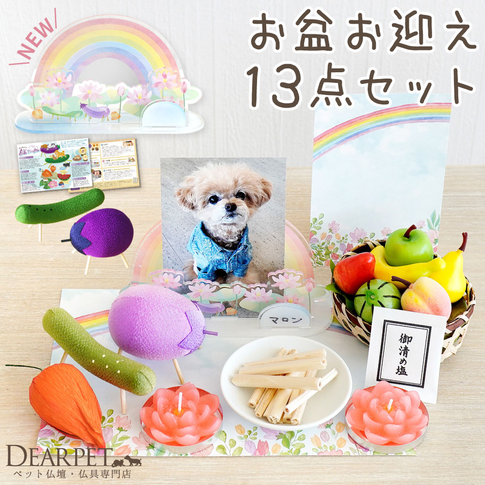 ペット お盆 お迎えセット 新盆 初盆 ちりめん 精霊馬 セット 初めて