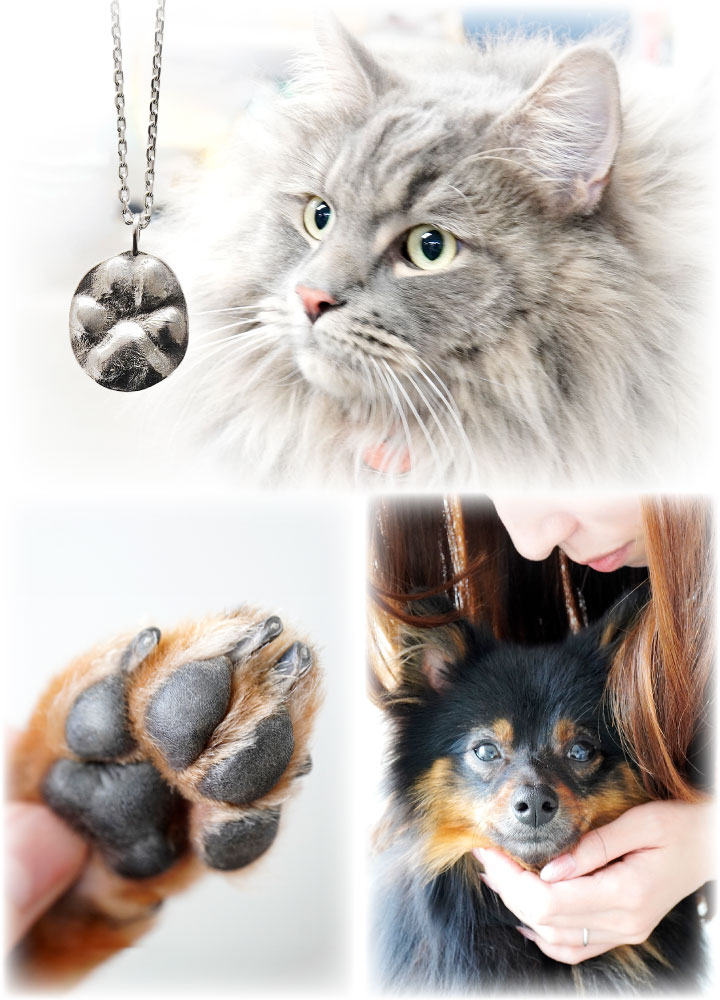 ペット 足あと ぷっくり 肉球 ペンダント L...の詳細画像3