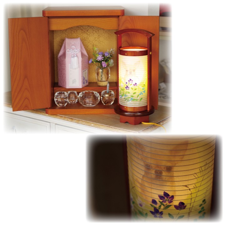 ペット盆提灯 写真入り 盆飾り ペット用 新盆 初盆 お盆 盆用品 ペット供養 ちょうちん 桔梗（ききょう）_2