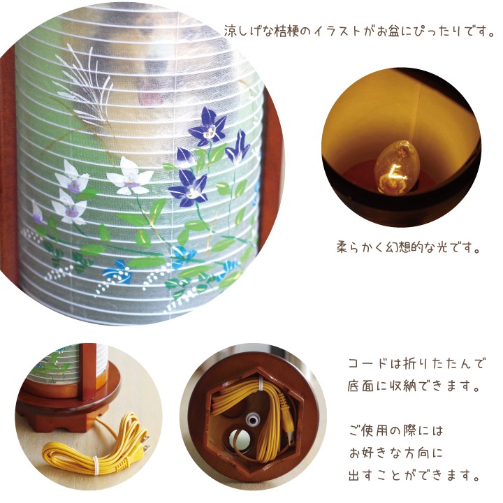 ペット盆提灯 写真入り 盆飾り ペット用 新盆 初盆 お盆 盆用品 ペット供養 ちょうちん 桔梗（ききょう）_5