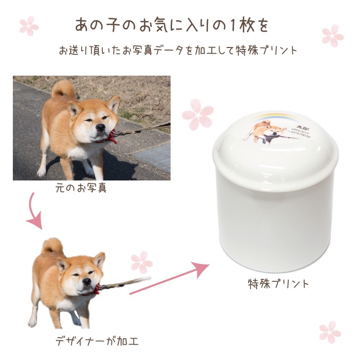 ペット 骨壷 5寸 ペット骨壷 虹の橋骨壷 犬｜dearpet｜03