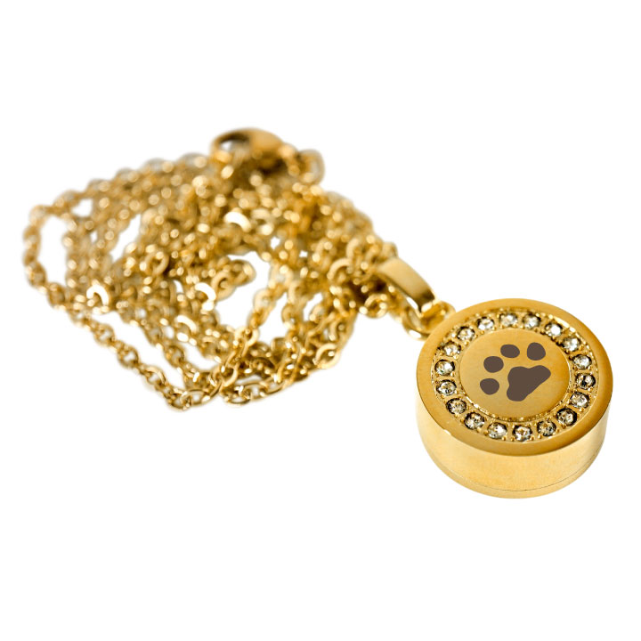 ペット 遺骨ペンダント 足あと 肉球 刻印 エタニティ ステンレス 名