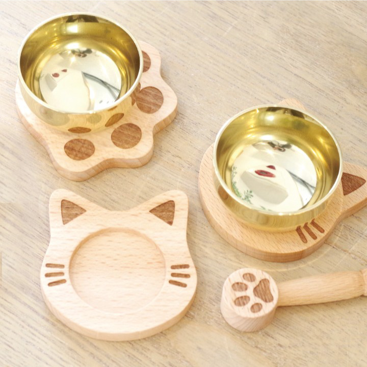 ペット仏具 木製 足あと おりん 肉球 ねこ型 かわいい おしゃれ メモリアルグッズ ペット おりん ペット供養 犬 猫 ナチュラル ミニ セット 関連画像2