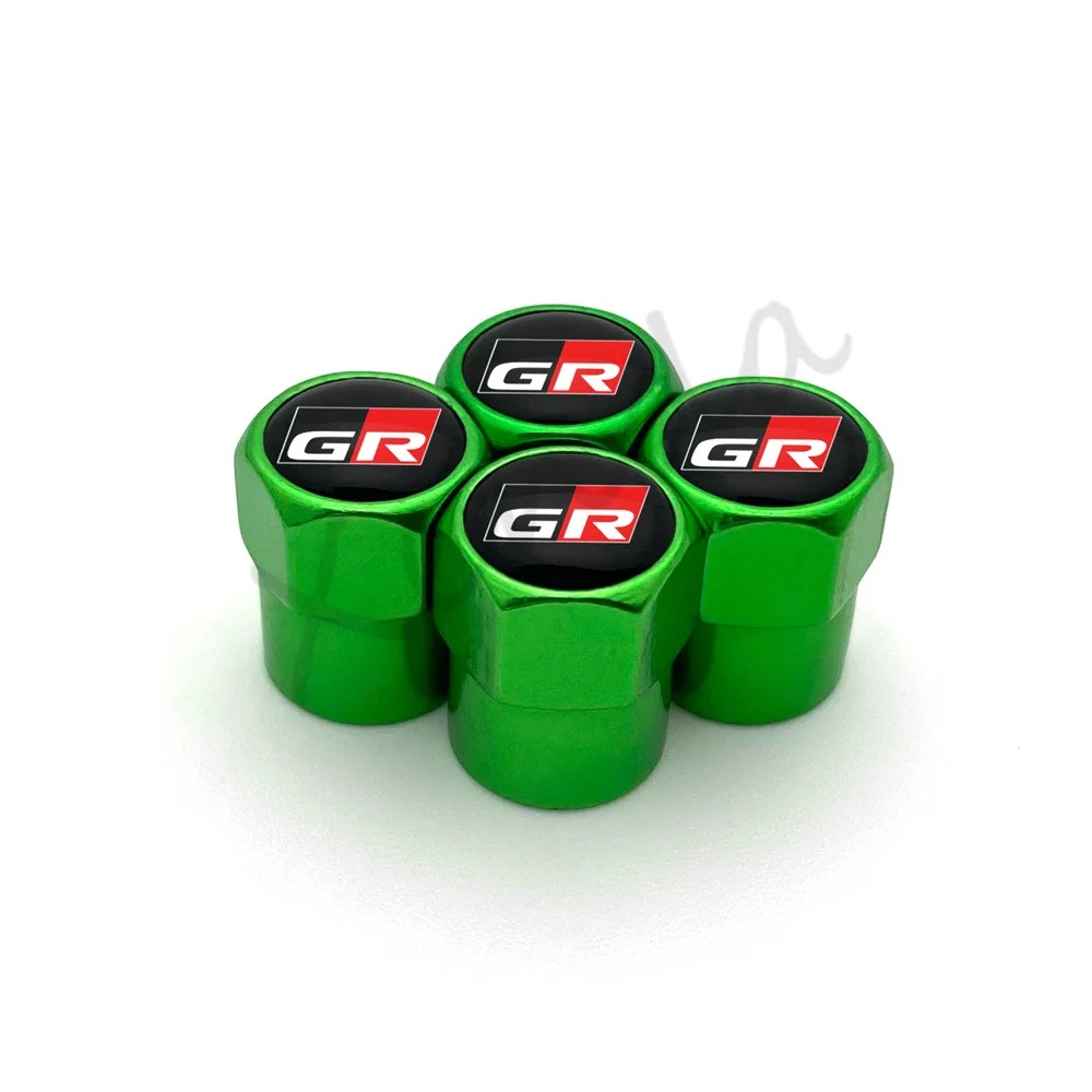 GR GAZOO Racing タイヤバルブキャップ 4個セット レッド プリウスPHV HILUX ランドクルーザー C-HR コペン 86 YA｜decent｜08