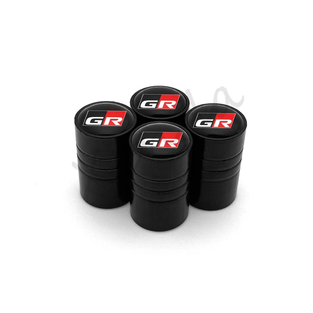 GR GAZOO Racing タイヤバルブキャップ 4個セット レッド プリウスPHV HILUX ランドクルーザー C-HR コペン 86 YA｜decent｜03