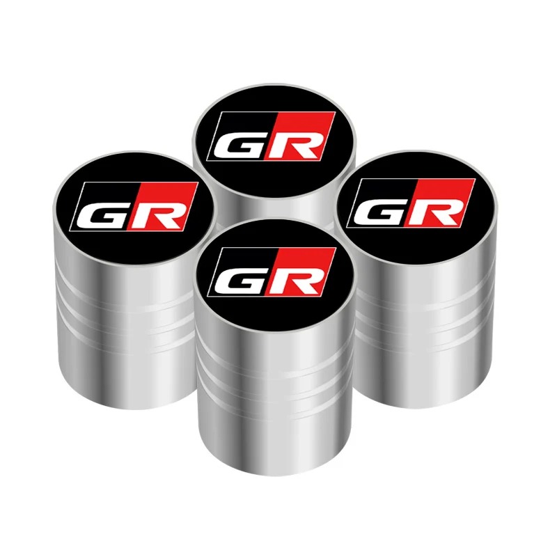 GR GAZOO Racing タイヤバルブキャップ 4個セット レッド プリウスPHV HILUX ランドクルーザー C-HR コペン 86 YA｜decent｜05