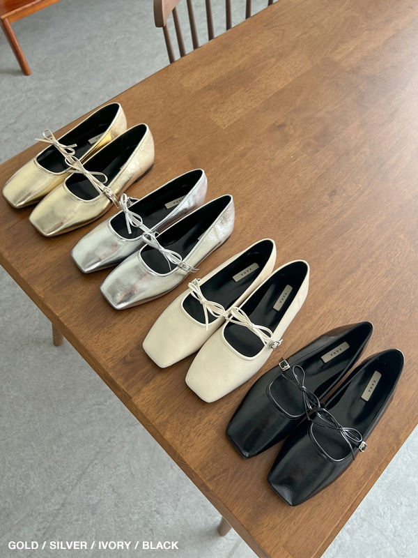 バレエシューズ パンプス りぼん リボン ストラップ フラット