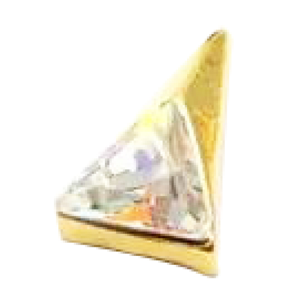 ダイヤモンドトライアングル 2個入り ゴールド シルバーメタルパーツ ビジュー ネイルチャーム ジェルネイル｜deco-run｜02