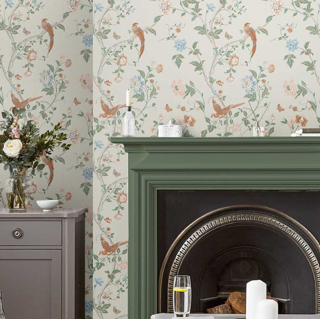 カットサンプル 壁紙 ローラアシュレイ サイズ約B5〜A4 花 おしゃれ