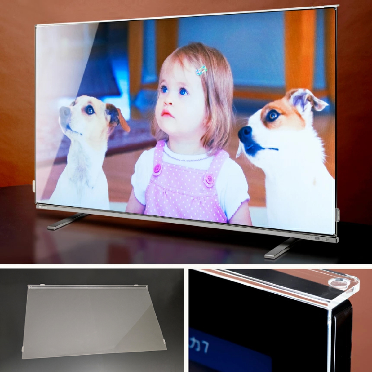 テレビ保護パネル 55型 55インチ クリアパネル 厚2mm テレビガード