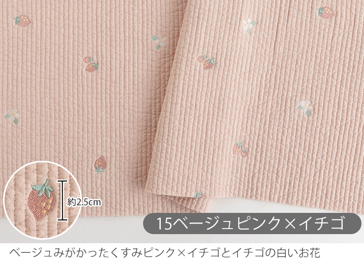 デコレクションズ 生地 布 ヌビ生地 刺繍入り 7mmピッチ/幅約