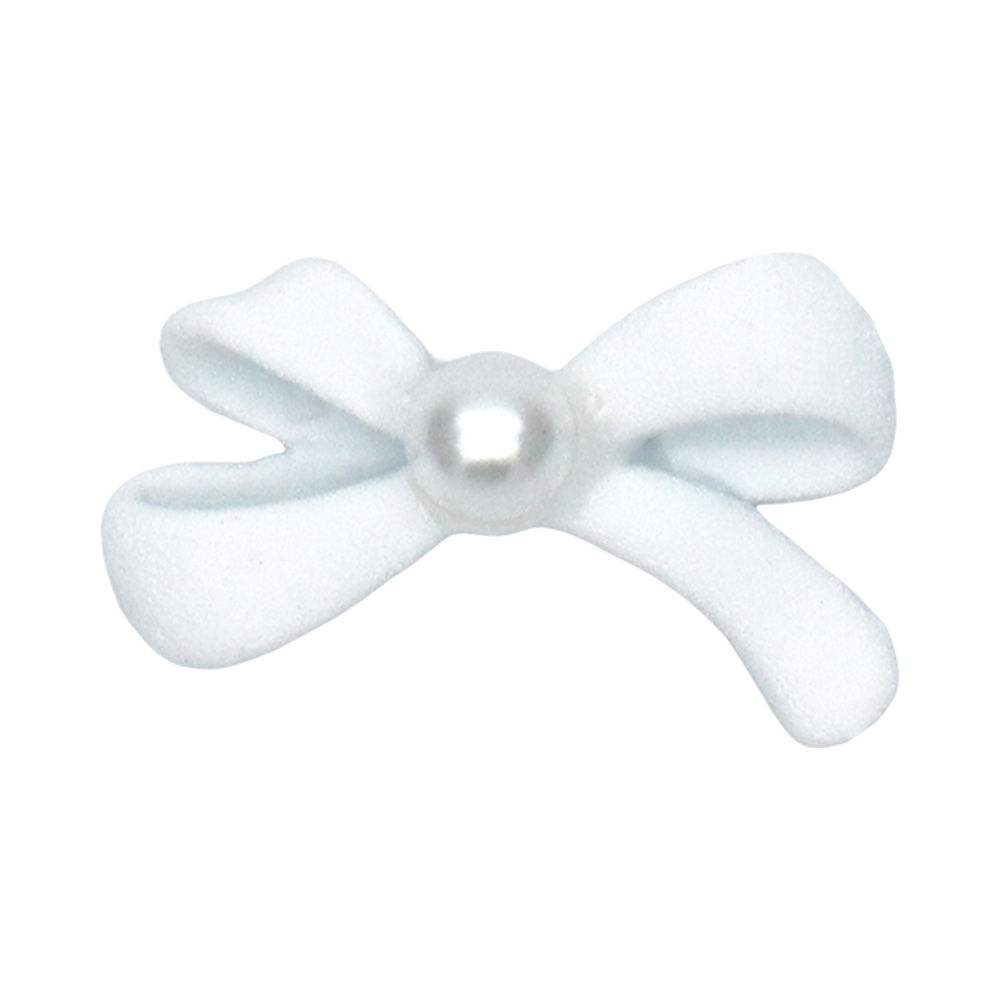 ネコポス送料無料]ネイルパーツ パール付きモノクロリボンパーツ