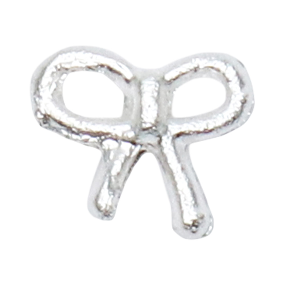 シルバーリボン型ネイルパーツセット Amazon | K-Bom ネイルパーツ リボン シルバー 100個セット 大人