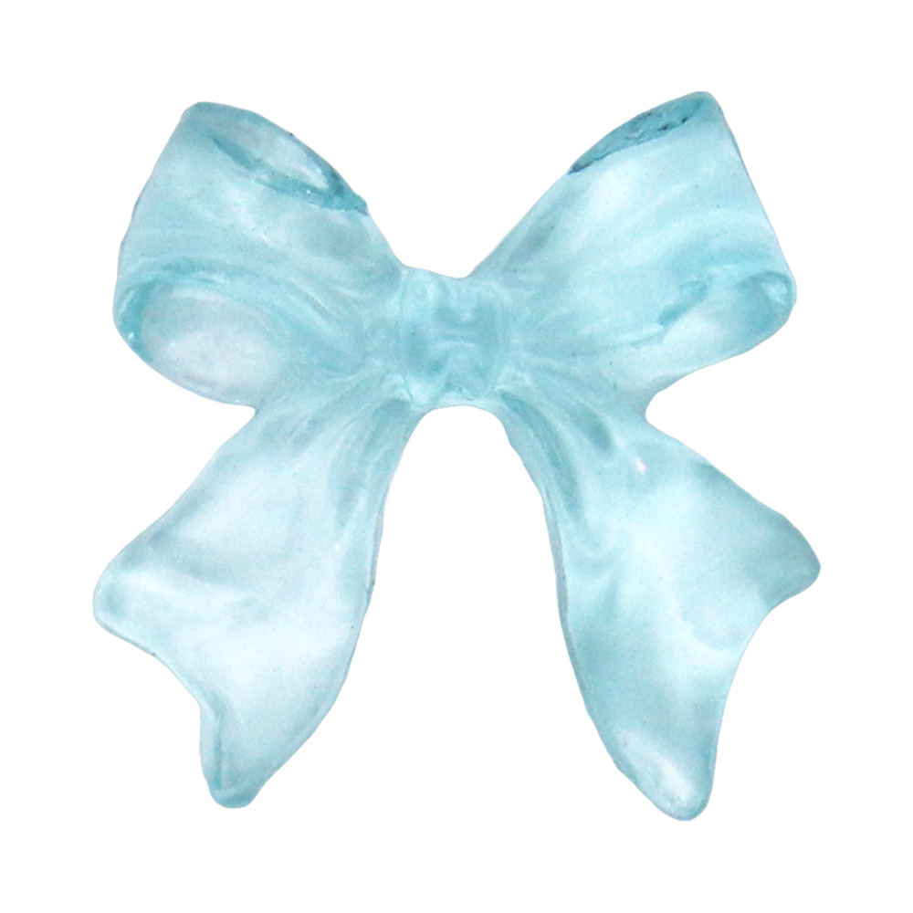 水色 リボン ネイルパーツ 12個 3Dネイルパーツ ♡水色リボン ネイルチップ（つけ爪） jun❤︎nail